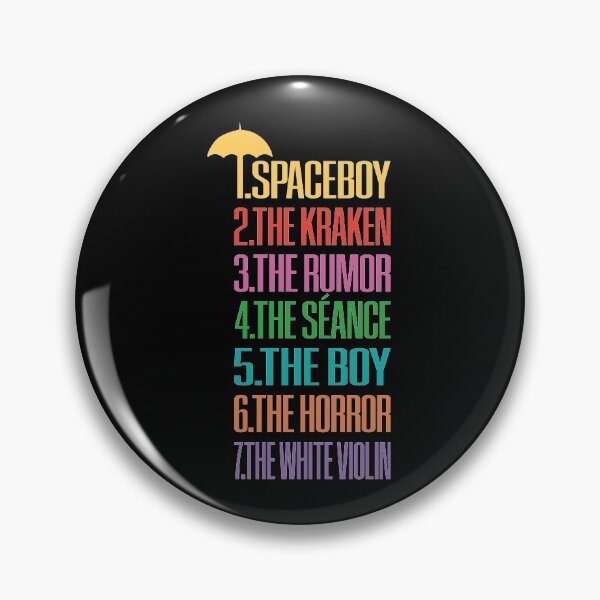 Item preview, The Umbrella Academy nicknames on black designed and sold by PauRicart.