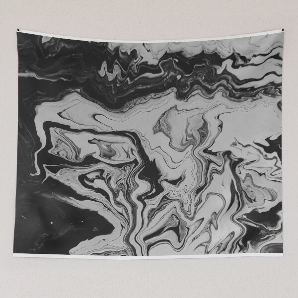 Item preview, Modern Black And White Abstract Paint Pattern designed and sold by Mustard Prophet.