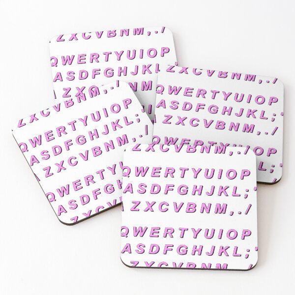 Item preview, qwerty keyboard ( sticker set spaced out so stickers separate) designed and sold by AwkwardBadger.