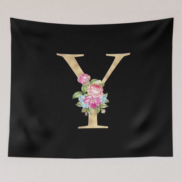 Item preview, Gold Letter Y With Garden Flowers | Floral Wedding Letters designed and sold by SerendipityNow.