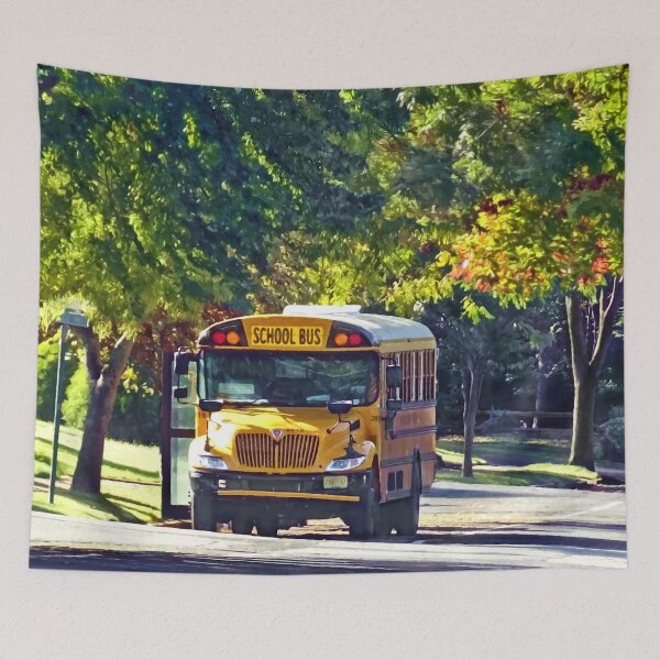 Item preview, School Bus With Open Door designed and sold by Susan Savad.