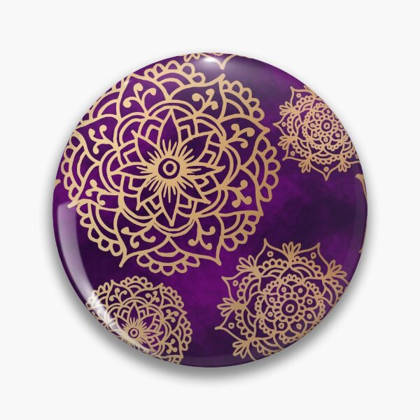 Item preview, Purple and Gold Mandala Pattern designed and sold by Julie Erin Designs.