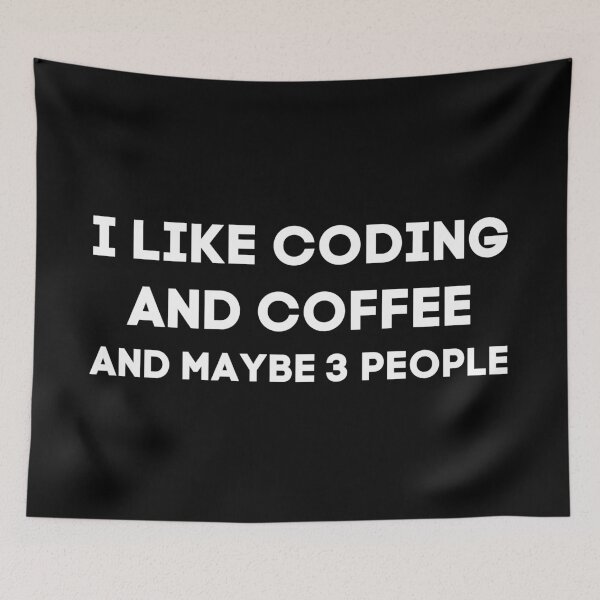 Artikelvorschau, Ich mag Coding und Kaffee und vielleicht 3 Leute entworfen und verkauft von KammilDesigns.