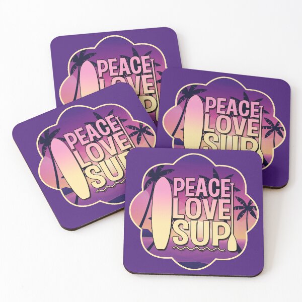 Item preview, Peace Love SUP Stand Up Paddle Board Paddleboard designed and sold by WildHoneyDesign.