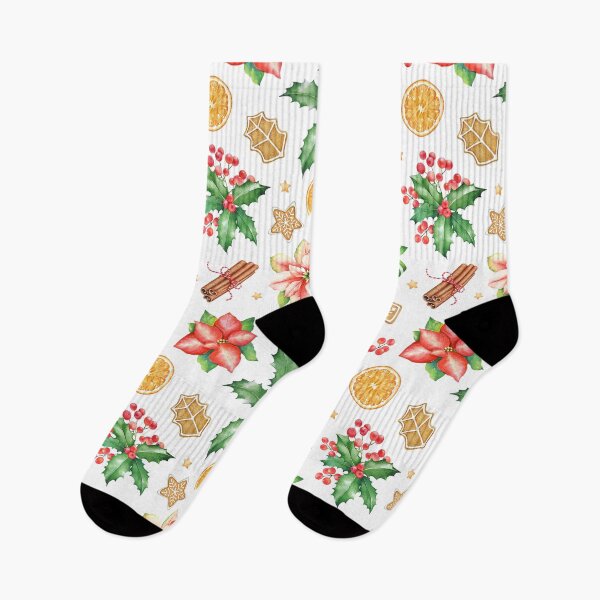Item preview, Christmas pattern with poinsettia designed and sold by Lyubava.
