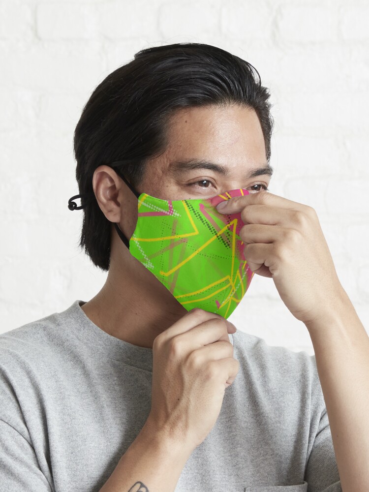 Alternate view of Neon 80's Vibes Mask