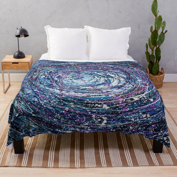 Aperçu de l'œuvre Peinture inspirée de Pollock abstraite circulaire Star Trails créée et vendue par Rocky Mountain Artistry.