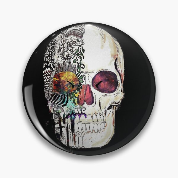 Item preview, Colourful Half Skull Face designed and sold by slc2213.