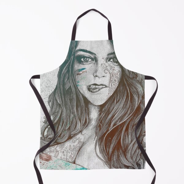 Item preview, U-Turn: turquoise | mandala tattoo woman portrait designed and sold by Marco Paludet.