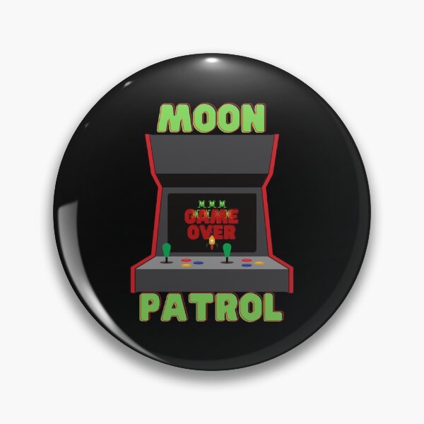 Item preview, Retro, moon, moon patrol, space, arcade, moonpatrol, gaming, rocket, 8bit, moon landing, aliens, arcade game, landing, moon patrol stickers, designed and sold by bimmer325.