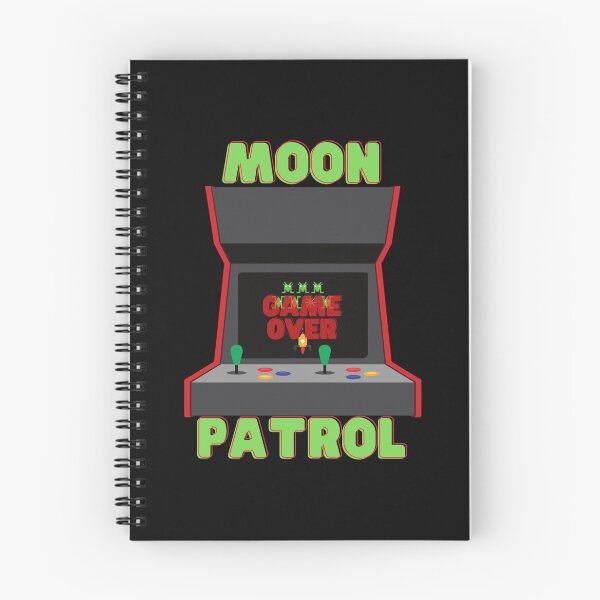 Item preview, Retro, moon, moon patrol, space, arcade, moonpatrol, gaming, rocket, 8bit, moon landing, aliens, arcade game, landing, moon patrol stickers, designed and sold by bimmer325.