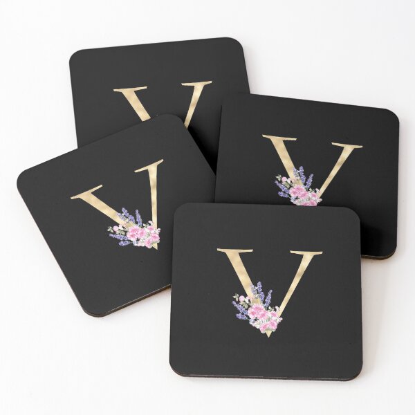 Item preview, Gold Letter V With Garden Flowers | Floral Wedding Letters designed and sold by SerendipityNow.
