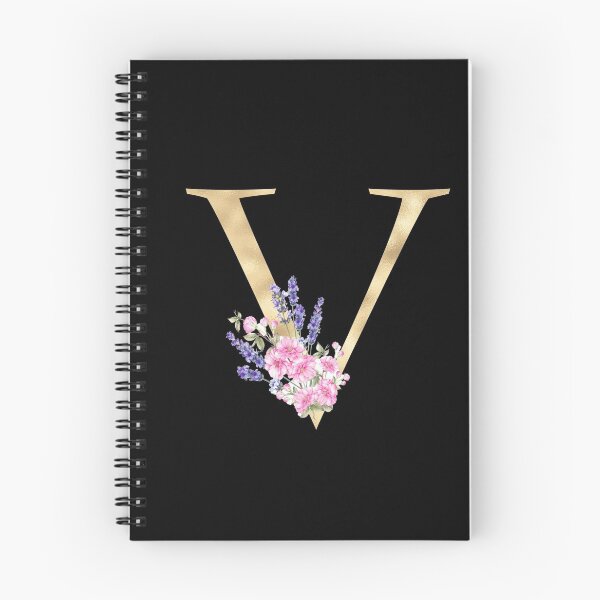 Artikelvorschau, Goldbuchstabe V mit Gartenblumen | Blumenhochzeitsbriefe entworfen und verkauft von SerendipityNow.