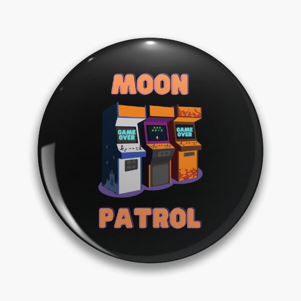 Item preview, Moon patrol, Retro, moon, space, arcade, moonpatrol, gaming, rocket, 8bit, moon landing, aliens, arcade game, landing, moon patrol stickers, designed and sold by bimmer325.