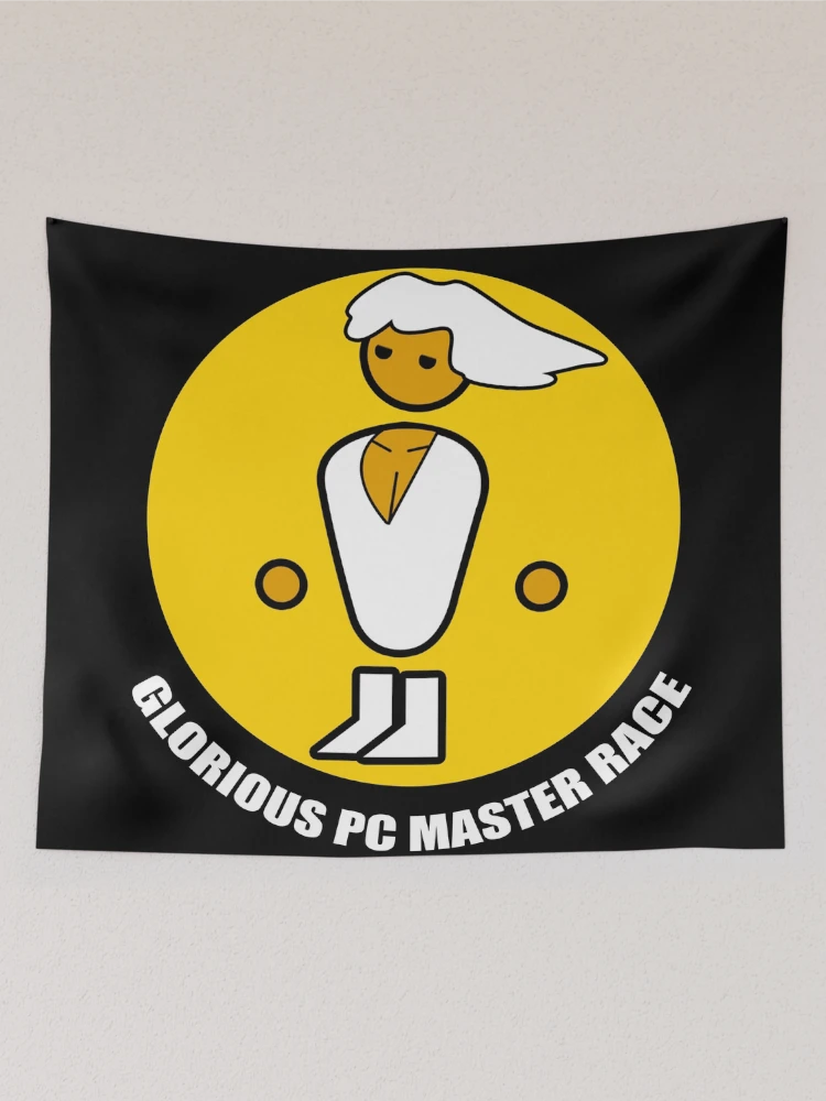 Aperçu 2 sur 3. Tentures avec l'œuvre GLORIOUS PC MASTER RACE créée et vendue par PatternTree.