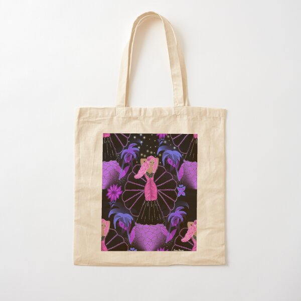 Pink Haired Lady By Loure Bussey Cotton Tote Bag
