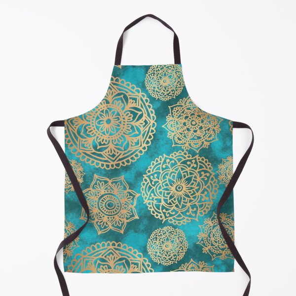 Item preview, Light Blue and Gold Mandala Pattern designed and sold by Julie Erin Designs.