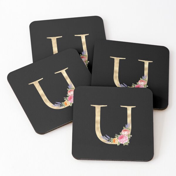 Item preview, Gold Letter U With Garden Flowers | Floral Wedding Letters designed and sold by SerendipityNow.