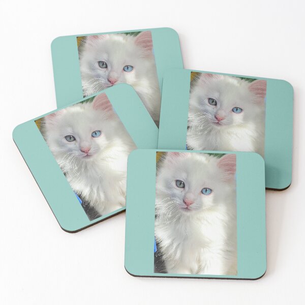 Item preview, Fluffy white kitten designed and sold by Fluffycat2020.