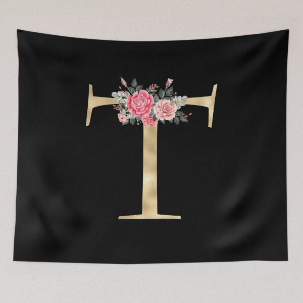 Item preview, Gold Letter T With Garden Flowers | Floral Wedding Letters designed and sold by SerendipityNow.
