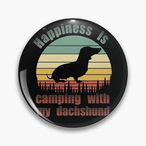 Item preview, Happiness is Camping with my Dachsund  designed and sold by Zurickdesigns.