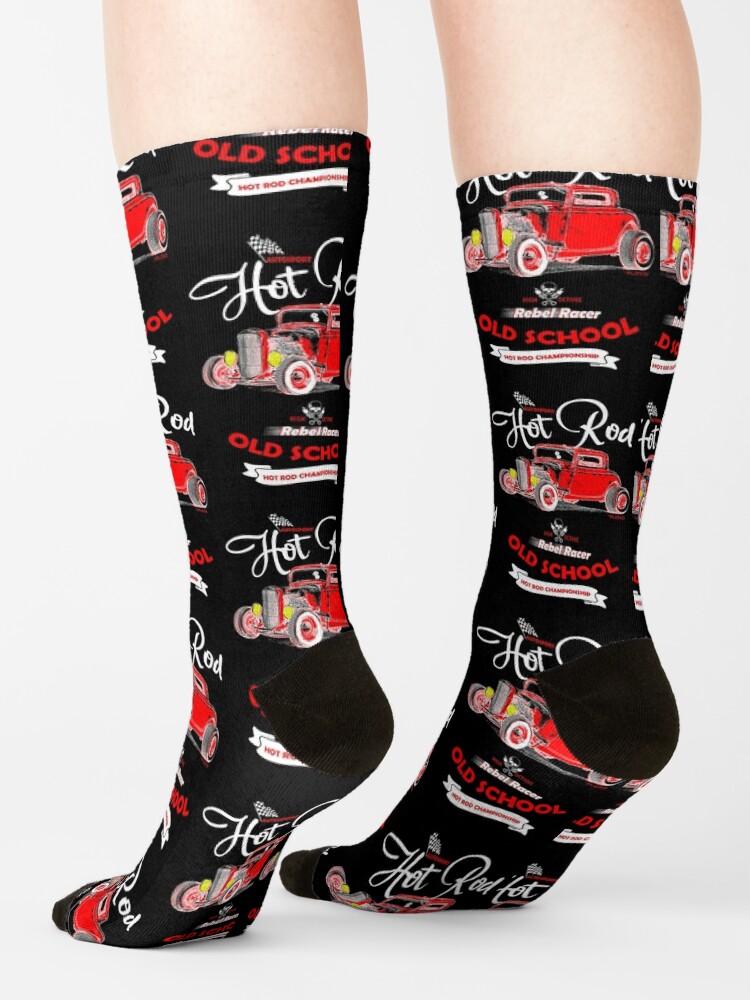 " Hot rod autosport - Old school" Socks by Ploxd | Redbubble