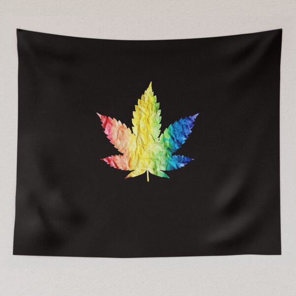 Item preview, Hemp leaf colorful hemp cannabis stoner Rainbow THC Weed designed and sold by Colator.