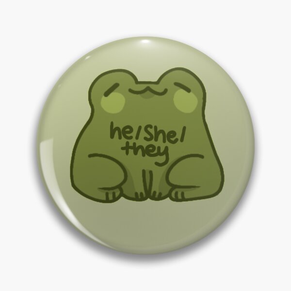 He/She/They Frog Pronouns Pin