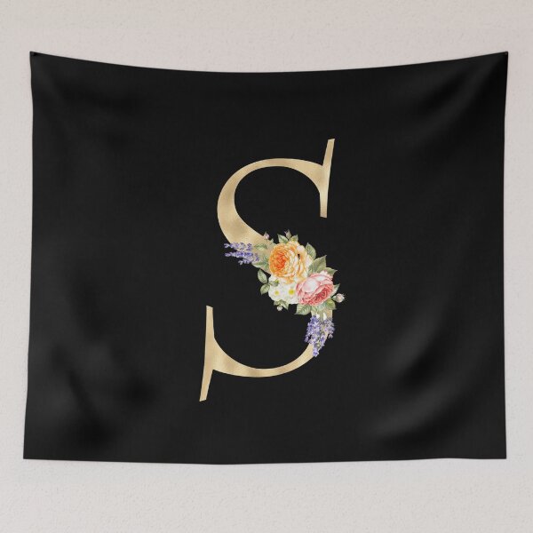 Item preview, Gold Letter S With Garden Flowers | Floral Wedding Letters designed and sold by SerendipityNow.