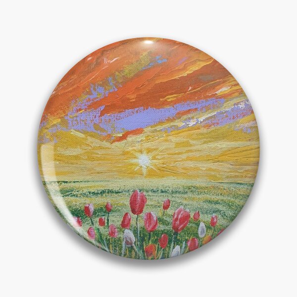 Item preview, Beautiful Tulip Sunset over golden meadows. Landscape artwork design. designed and sold by Benjamin Heffernan.