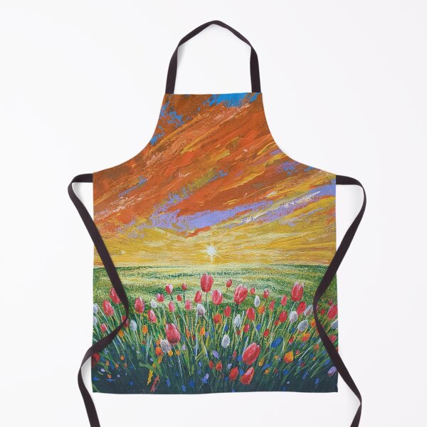 Item preview, Beautiful Tulip Sunset over golden meadows. Landscape artwork design. designed and sold by Benjamin Heffernan.