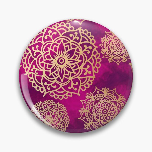 Item preview, Pink and Gold Mandala Pattern designed and sold by Julie Erin Designs.