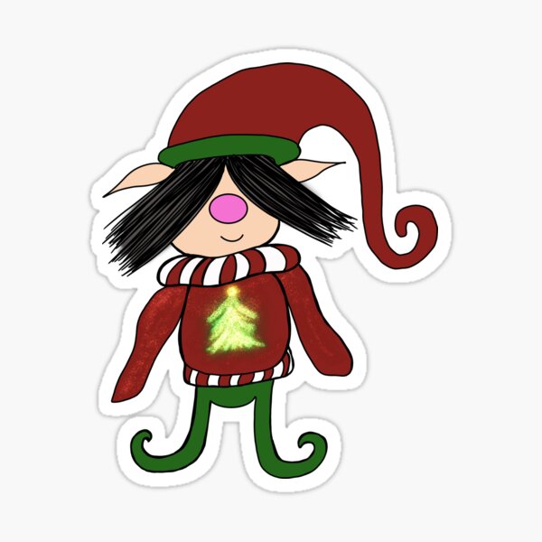 Christmas Elf Sticker