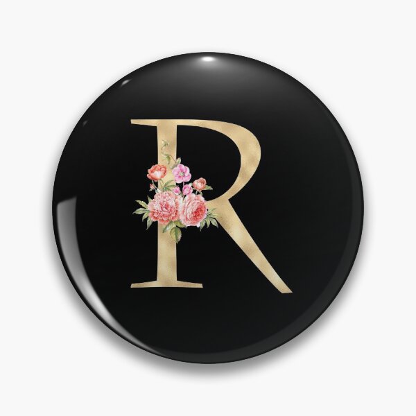 Item preview, Gold Letter R With Garden Flowers | Floral Wedding Letters designed and sold by SerendipityNow.