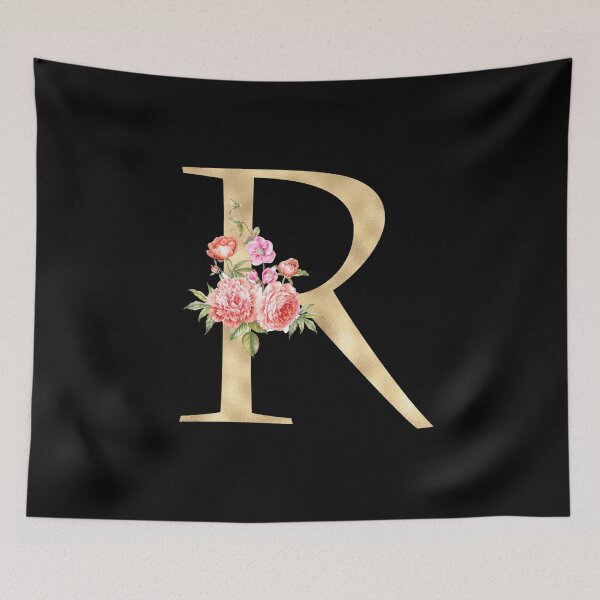 Item preview, Gold Letter R With Garden Flowers | Floral Wedding Letters designed and sold by SerendipityNow.