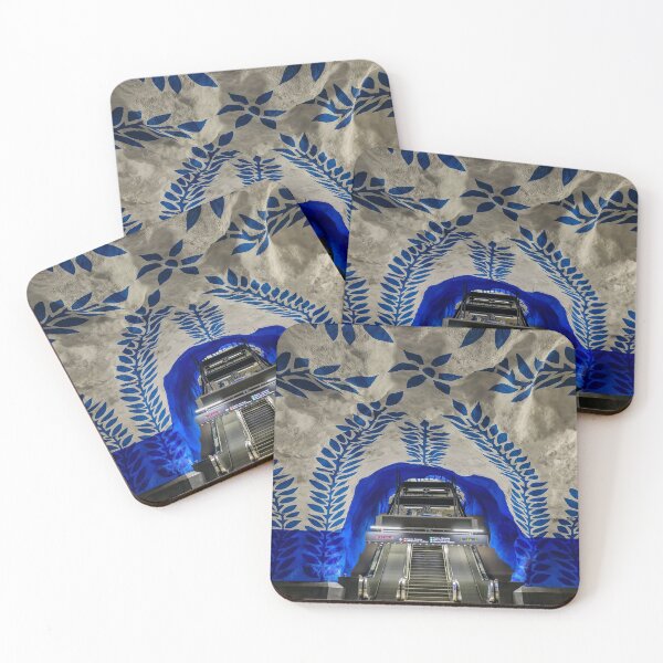 Item preview, White and blue Stockholm Metro station in Sweden designed and sold by SvetlanaSF.