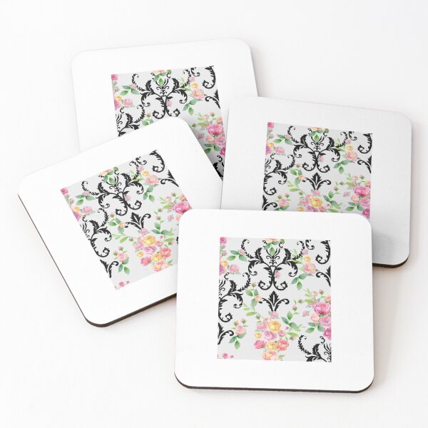 Item preview, decorative, vintage, watercolor roses and monograms designed and sold by sonaadalian.