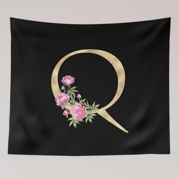 Item preview, Gold Letter Q With Garden Flowers | Floral Wedding Letters designed and sold by SerendipityNow.