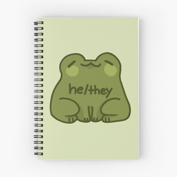 Item preview, He/They Frog Pronouns designed and sold by humblemushroom.