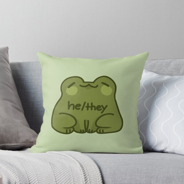 Item preview, He/They Frog Pronouns designed and sold by humblemushroom.