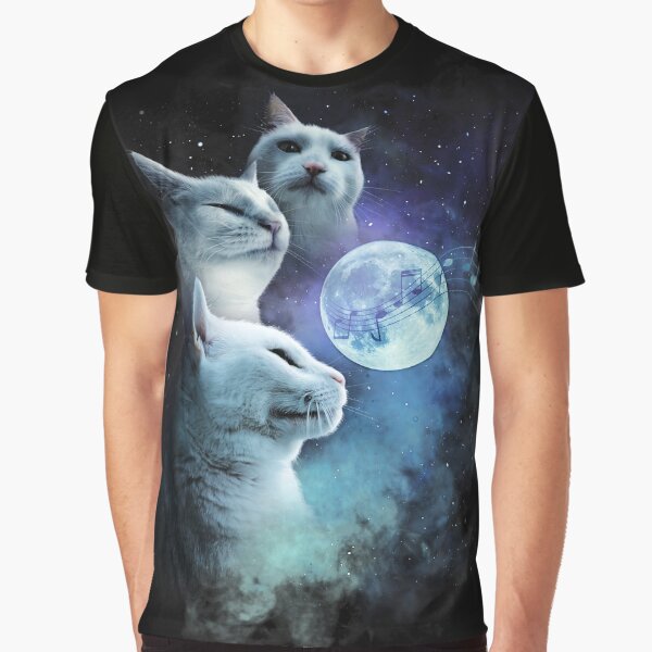 Item preview, Cat Vibing Meme / Galaxy Cats / Three Cat Moon / CatJAM designed and sold by coolintent.
