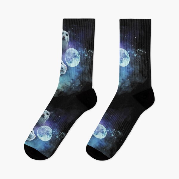 Item preview, Cat Vibing Meme / Galaxy Cats / Three Cat Moon / CatJAM designed and sold by coolintent.