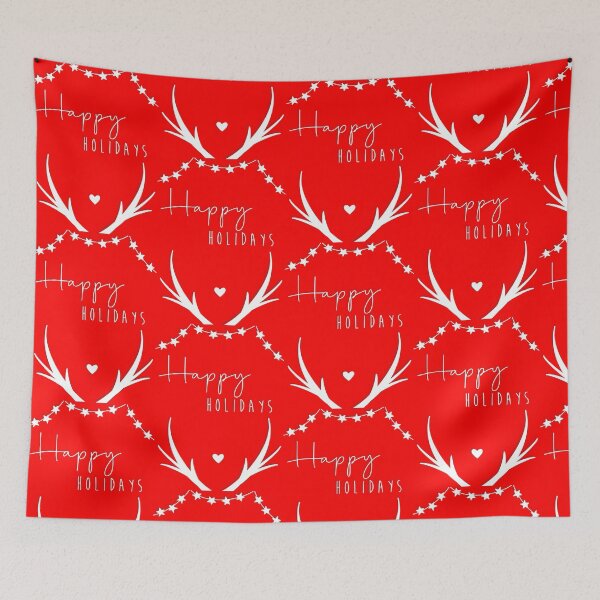 Item preview, Happy Holidays - Reindeer Antlers and Stars designed and sold by apple-krisp.