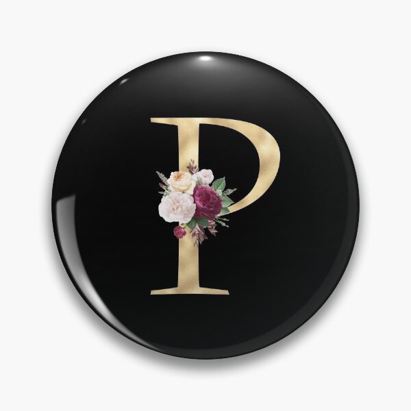 Item preview, Gold Letter P  With Garden Flowers | Floral Wedding Letters designed and sold by SerendipityNow.