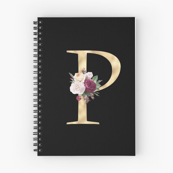Artikelvorschau, Goldener Buchstabe P mit Gartenblumen | Florale Hochzeitsbuchstaben entworfen und verkauft von SerendipityNow.