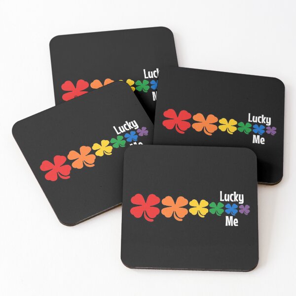 Item preview, Lucky Me Gay Pride Rainbow LGBTQ Pride - Rainbow Clovers designed and sold by Crow and Monkey.