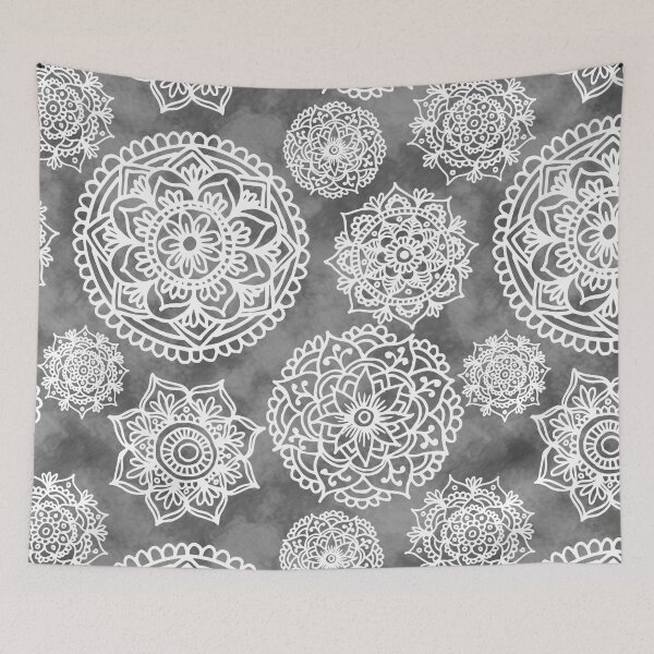 Item preview, Soft Grey Mandala Pattern designed and sold by Julie Erin Designs.