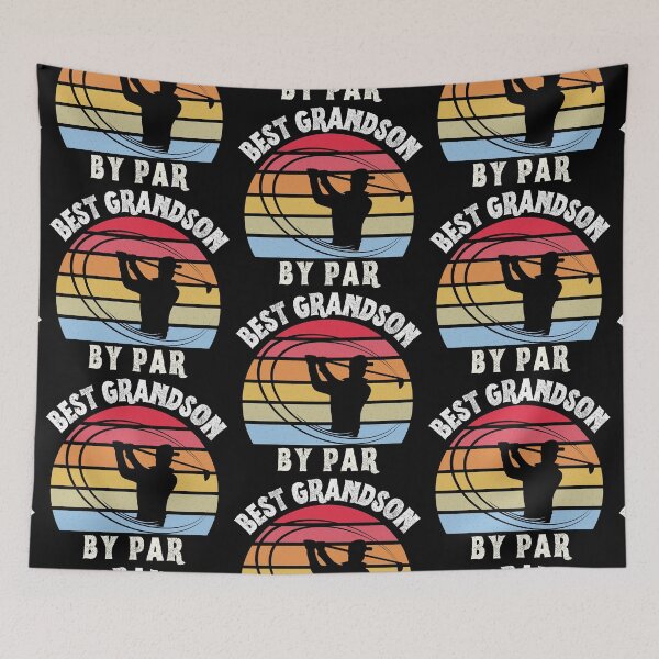Item preview, Grandson Golf Player gift, Best GrandSon on the Back Nine, Vintage Sunset Design for Golfer GrandSon designed and sold by AmazingEcraft.