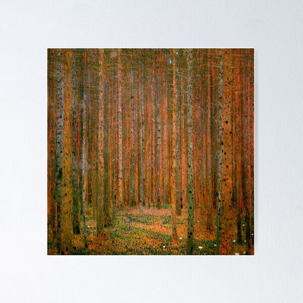 Aperçu de l'œuvre Gustav Klimt "Forêt de sapins" créée et vendue par Alexandra Dahl.