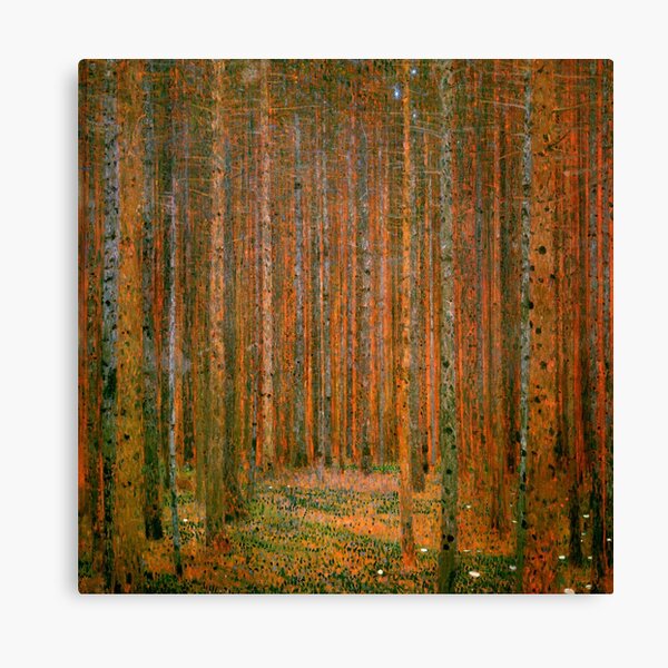 Aperçu de l'œuvre Gustav Klimt "Forêt de sapins" créée et vendue par Alexandra Dahl.